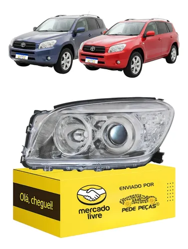 Farol Esquerdo Toyota Rav4 2006 07 2008 Cromado Novo Esquerdo/motorista