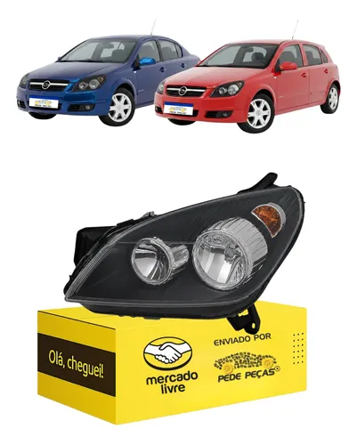 Farol Chevrolet Vectra 2006 2007 2008 Mascara Negra Novo L.e Esquerdo/motorista