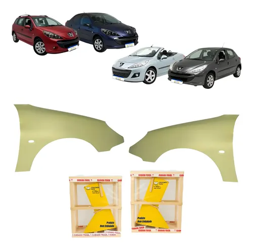 Par Paralama Peugeot 206 Cc Sw 2000 A 04 05 06 07 08 09 10