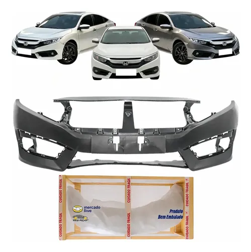Parachoque Dianteiro Honda Civic G10 2017 2018 2019 Preto
