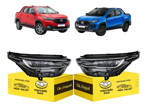 Par Farol Fiat Strada Volcano 2021 A 2026 Led Novo Ambos Lados
