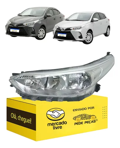 Farol Esquerdo Toyota Yaris 2018 2019 2020 21 22 23 24 2025 Esquerdo/motorista