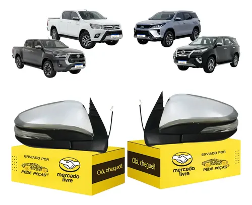 Par Retrovisor Hilux Sw4 2016 17 18 19 20 21 22 23 24 2025