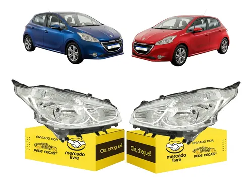 Par Farol Sinaleira Peugeot 208 2013 2014 2015 2016 S/ Led Ambos Lados