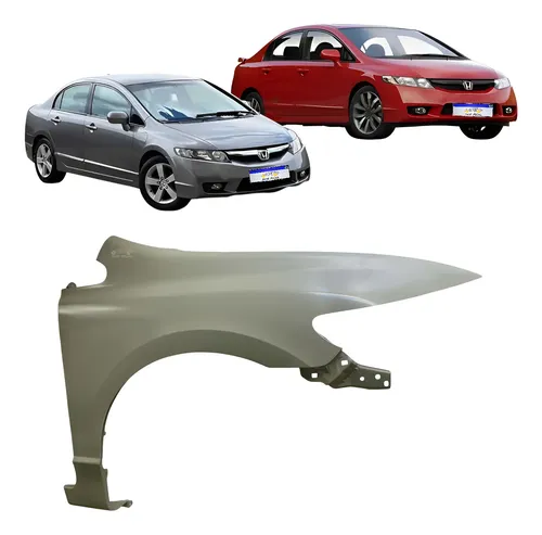 Paralama Honda New Civic 2006 A 2011 Sem Furo Lado Direito