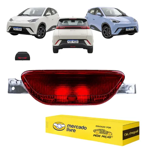 Refletor Lanterna Parachoque Byd Dolphin Mini 2024 A 2027 Vermelho