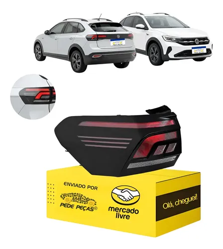Lanterna Vw Nivus 2020 21 22 23 24 25 2026 C/led Nova Le Esquerdo/motorista Fumê