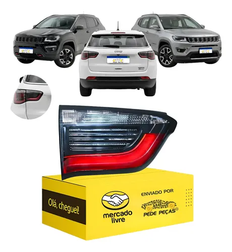 Lanterna Jeep Compass 2017 2018 2019 A 2021 Com Led Tampa Le Esquerdo/motorista Vermelho