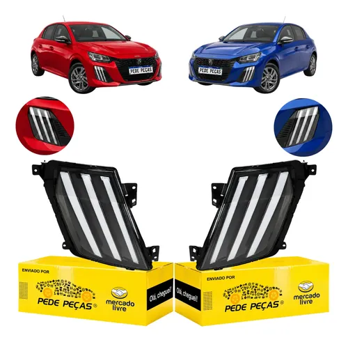 Par Daylight Auxiliar Peugeot 208 2025 2026 Led Cristal