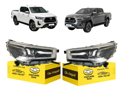 Par Sinaleira Farol Hilux 2021 22 23 24 25 2026 Full Led Ambos Lados