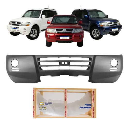 Parachoque Mitsubishi Pajero Full 2003 2004 2005 2006 2007 Preto Liso Para Pintura
