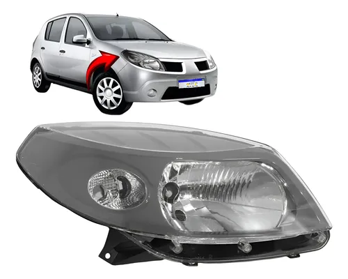 Farol Renault Sandero 2008 2009 2010 2011 M.cinza L.d Direito