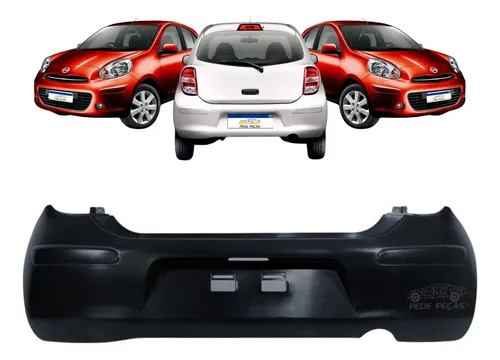 Parachoque Traseiro Nissan March 2011 A 2014 S Sv Sr Rio