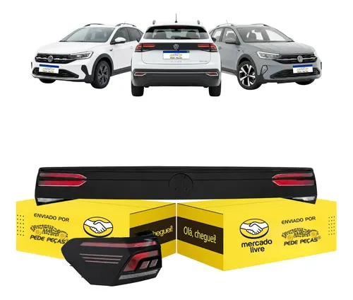 Kit Lanterna Central E Esquerda Nivus 2020 21 22 23 A 2026 Esquerdo/motorista Fumê