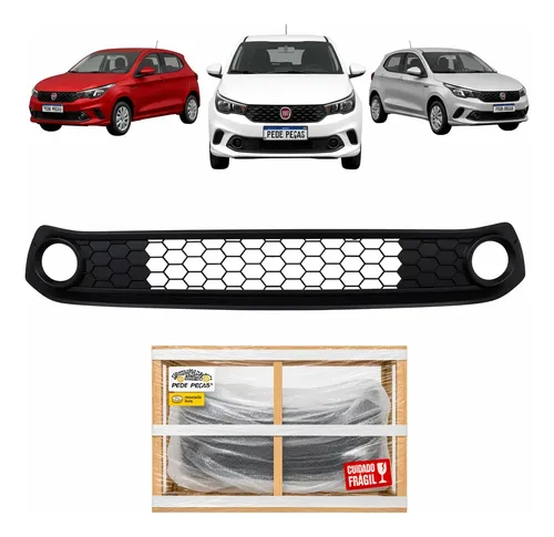 Grade Central Inferior Fiat Argo 2018 2019 2020 2021 2022 Preto Texturizado