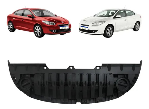 Defletor Do Parachoque Dianteiro Fluence 2011 2012 13 2014 Preto