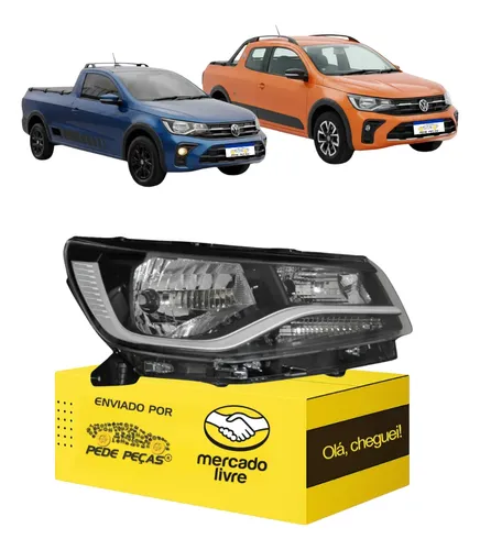 Farol Vw Saveiro G8 G9 Extreme Trendline 2024 25 2026 Ld Direito/passageiro