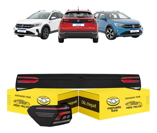 Kit Lanterna Esquerda E Central Vw Nivus 2020 21 22 A 2026 Esquerdo/motorista Fumê