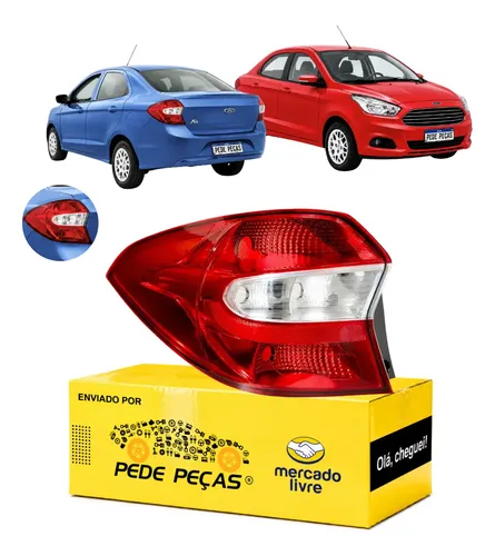 Lanterna Sinaleira Ford Ka+ Sedan 2015 A 2018 Sel Novo Le Esquerdo/motorista Vermelho