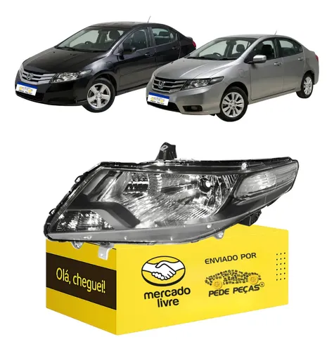 Farol Honda City 2009 2010 2011 2012 2013 2014 L.e Novo Esquerdo