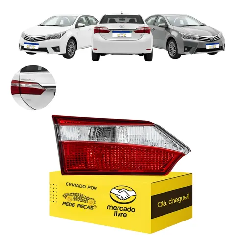 Sinaleira Traseira Esquerda Tampa Corolla 2015 16 2017 S/led Esquerdo/motorista