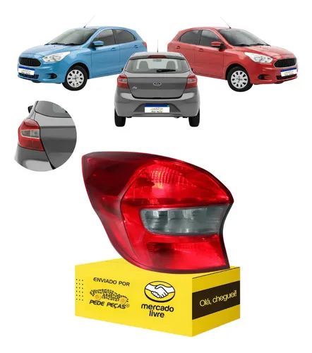 Lanterna Traseira Esquerda Ford Ka Hatch 2015 16 A 2021 Fumê Esquerdo/motorista Bicolor Fumê