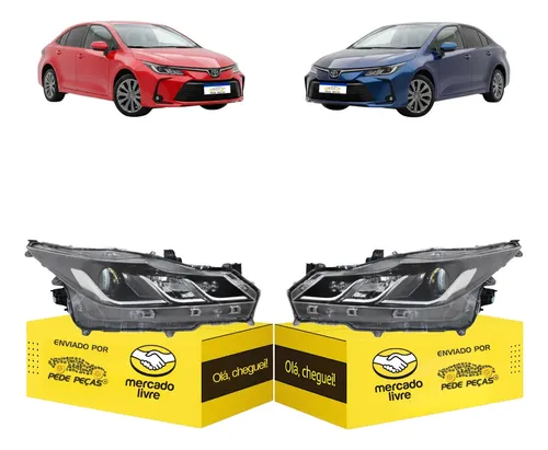 Par Farol Toyota Corolla Gli 2020 21 A 2026 Elétrico C/led Ambos Lados