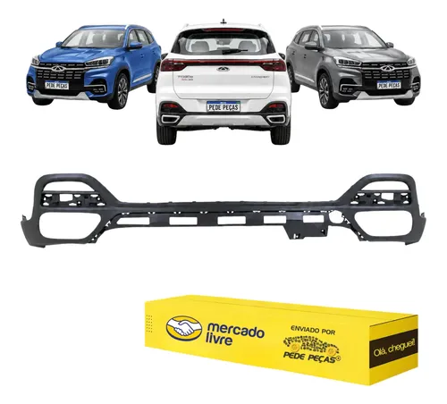 Spoiler Traseiro Inferior Chery Tiggo 8 2021 22 23 24 2025 Preto Texturizado