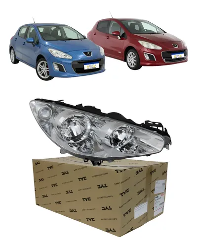 Farol Mascara Cromada Peugeot 308 2011 A 2015 Lado Carona Direito/passageiro