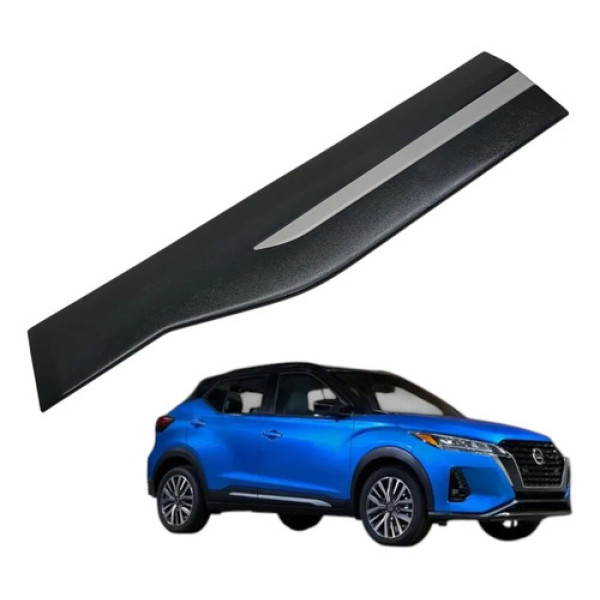 Friso Moldura Aplique Porta Traseira Nissan Kicks 2016 2023 Preto