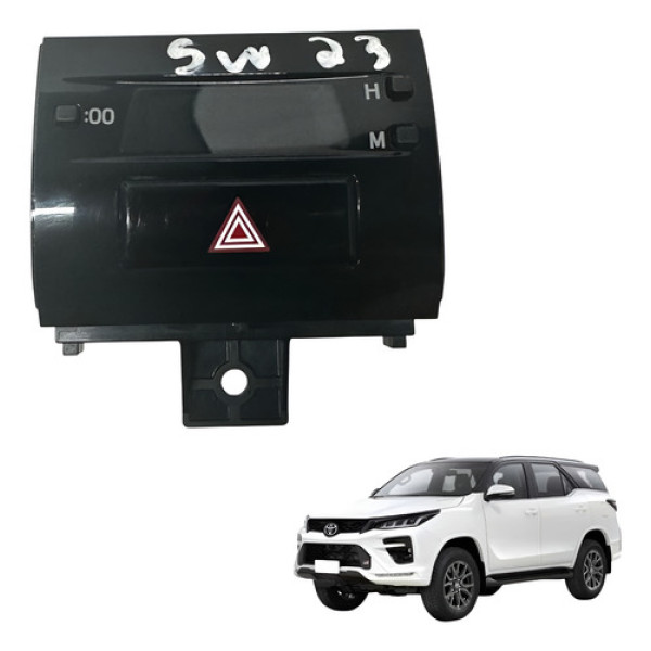 Botao Pisca Alerta Relogio Toyota Sw4 2.8 2021 2024 Preto
