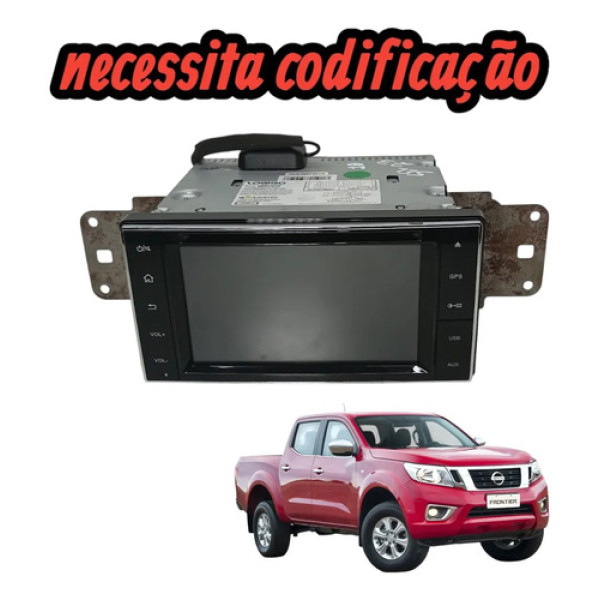 Multimídia Tela Original Nissan Frontier 2017 2018 2019 Preto