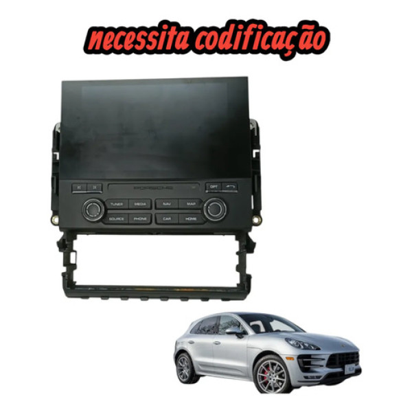 Tela Display Multimídia Porsche Macan 2016 2017 2018 Orig Preto