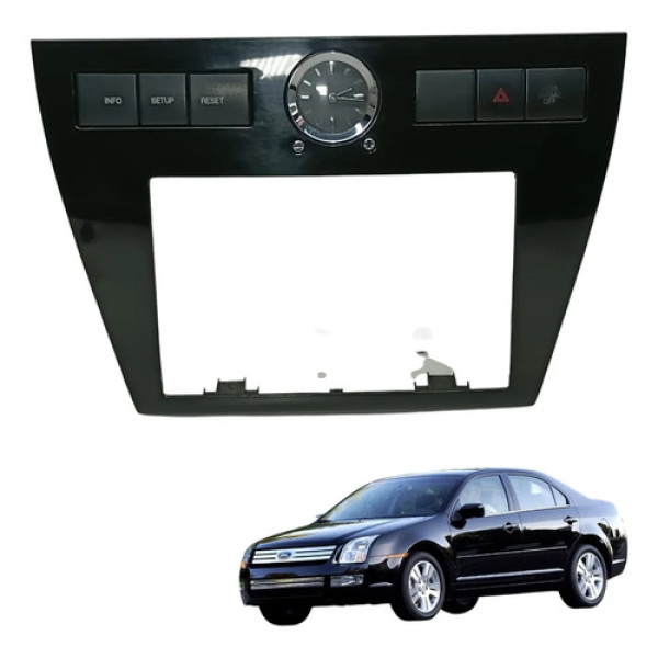 Moldura Painel Central Ford Fusion 2.3 2007 2008 2009 Preto