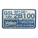 Motor Arranque Kia Cerato 1.6 16v 2011 2012 361002b100
