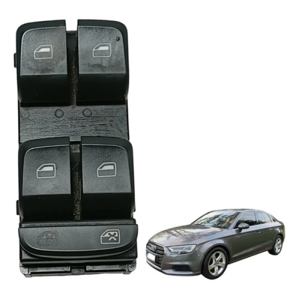 Comando Botao Vidro Dianteiro Esquerdo Audi A3 2014 2016