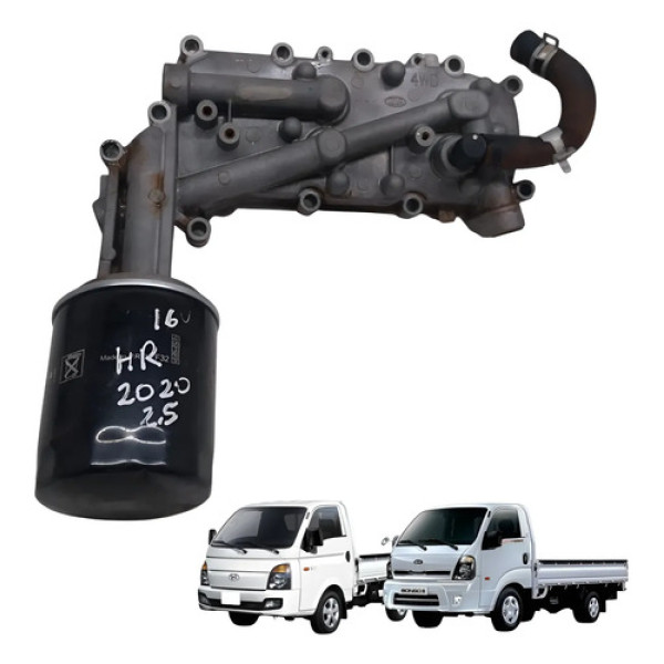 Suporte Filtro Oleo Hyundai Hr Kia Bongo 2.5 16 V 2013 2022 Cinza