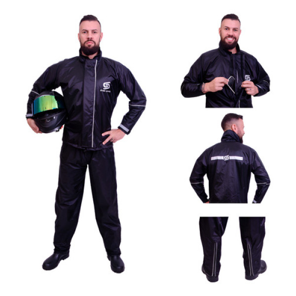 Capa De Chuva Nylon Motoboy Motoqueiro Frio Impermeável