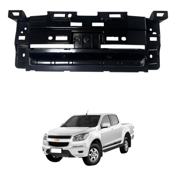Comando Botao Pisca Alerta Tracao Gm S10 2013 2018 Moldura - Preto