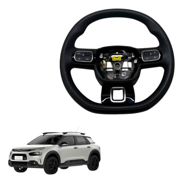 Volante Direcao Comandos C4 Cactus 1.6 2019 A 2023 Original Preto