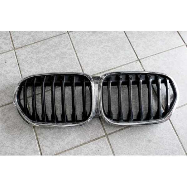 Grade Do Parachoque Bmw 530 540 2019 2020 2021 #65 Cromado Brilhante