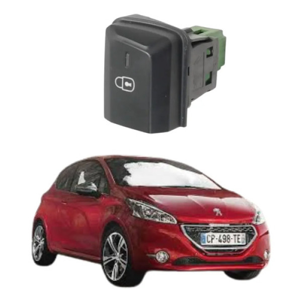 Botão Trava Portas Peugeot 208 2014 Original