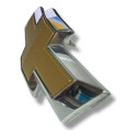 Emblema Dianteiro Chevrolet Onix Prisma  Cromado Com Dourado