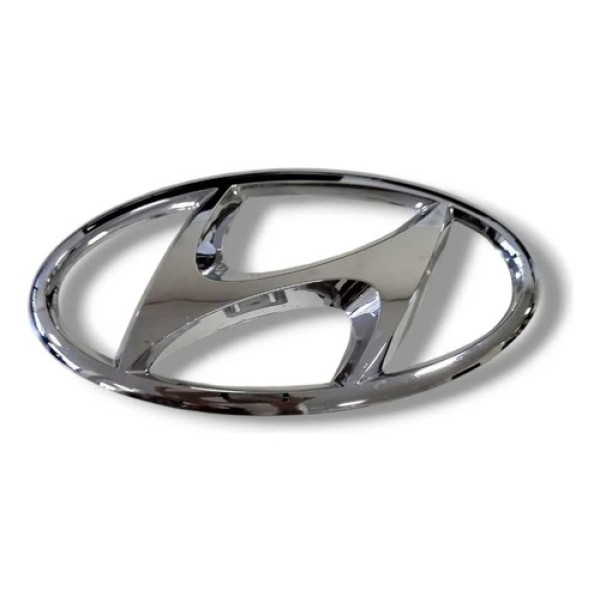 Emblema Para Choque Dianteiro Hyundai Hb20 1.0 Comfort 2025 Prateado