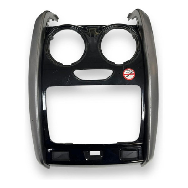 Moldura Central Painel Renault Duster 2012 A 2016 Preto/prata