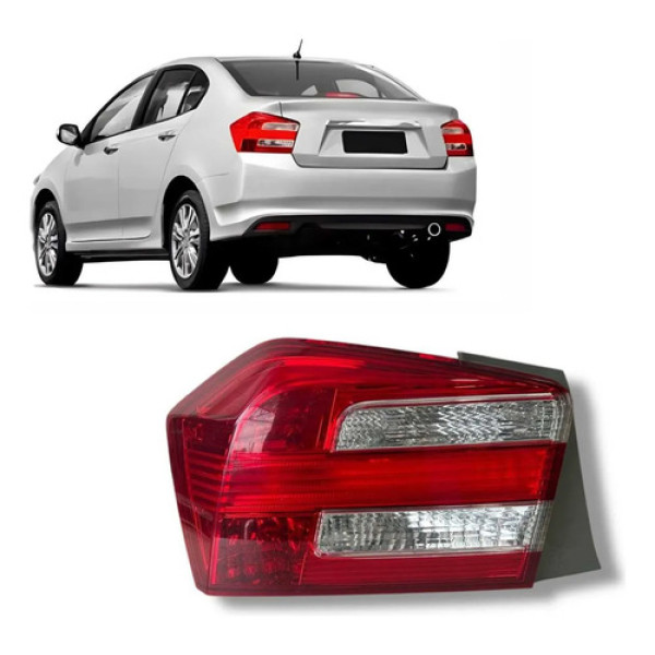 Lanterna Traseira Esquerda Honda City 2013 Esquerdo/motorista Vermelho