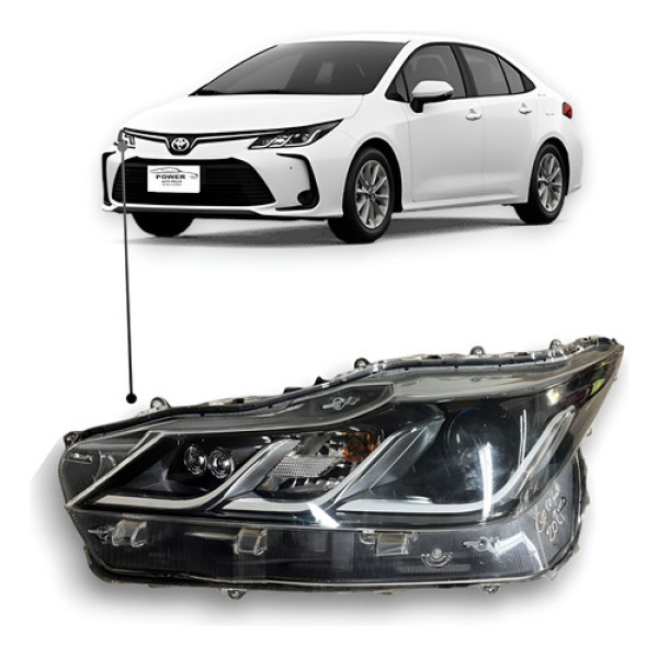 Farol Toyota Corolla Gli 2021 A 2023 Lado Esquerdo Avaria Esquerdo