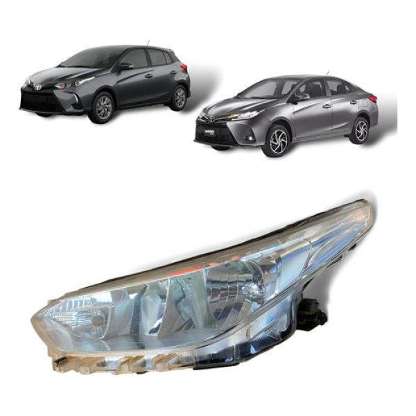 Farol Esquerdo Toyota Yaris 2019 A 2024 Com Avaria Esquerdo