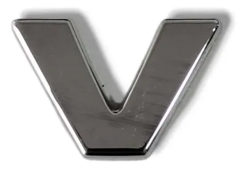 Emblema Letra  V  Fiat Strada 2024 Prateado