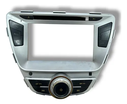 Moldura Central Rádio Hyundai Elantra 2012 Prata